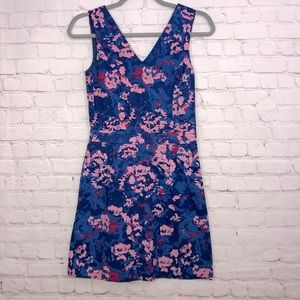 Armani Exchange Pop Art Floral Dress Sleeveless V-Neck Sheath